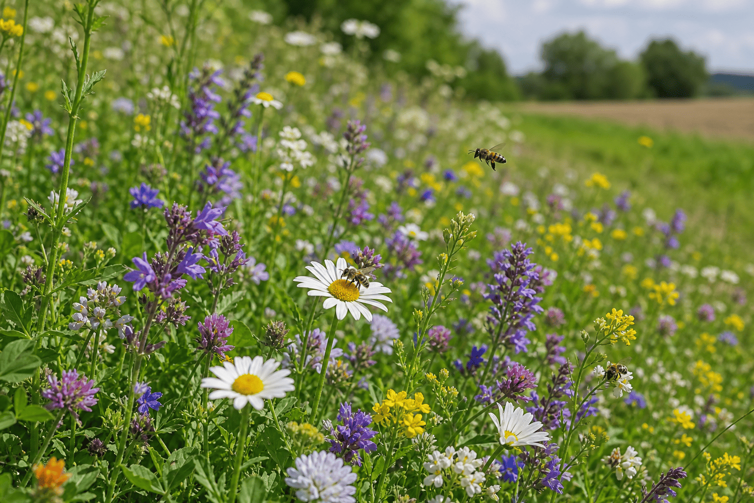Bluehstreifen fuer Bienen